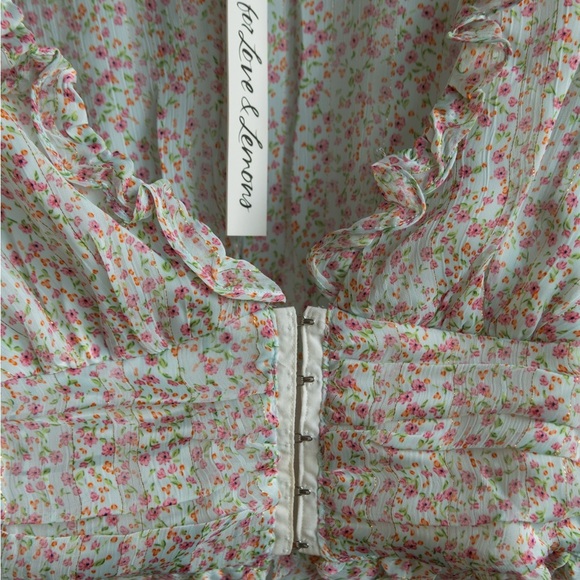 NWT For Love And Lemons Natalie Crop Top in Ivory | XS - Picture 5 of 5